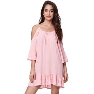 LA Hearts Black Cold Shoulder Ruffle Dress